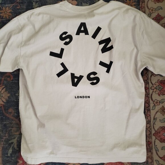ALL SAINTS - Oversized White Tee - Size M - Picture 1 of 7